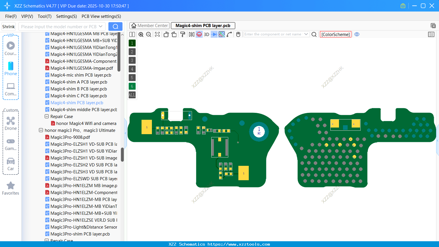 Honor Magic4-shim PCB Layer